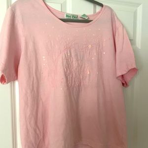 Pink embellished top